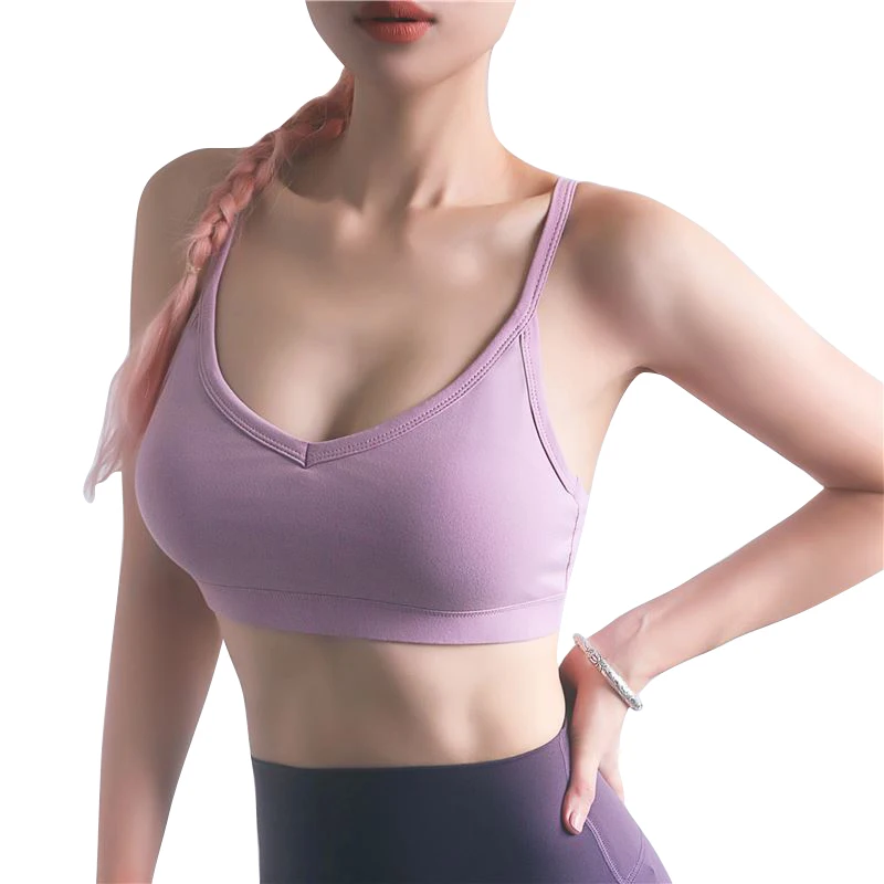 

Women's Stylish High Compact Compression Strappy Supportive Shockproof Firm Lift Training Bra