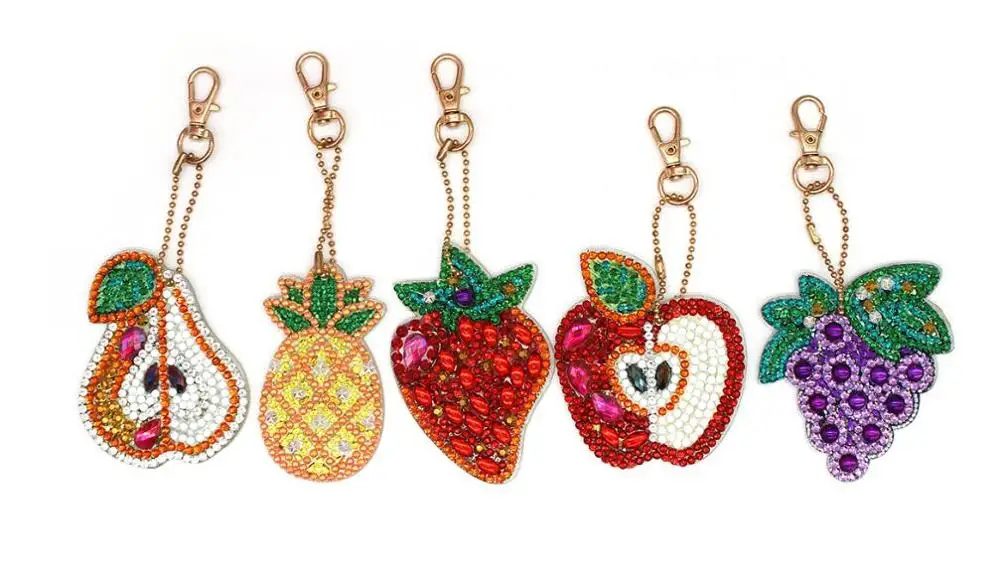Diamond keychain 5D алмазная картина брелок горный хрусталь вышивка ангел подвеска «сделай сам» ремесло набор для картин из алмазов крест аксессуары для вышивания - Цвет: Diamond keychain