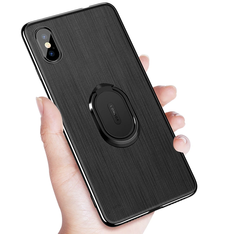 Shockproof Phone Case For iPhone 6 6S 7 8 Plus XS X Xs Max XR Magnetic Ring Stand Holder Cover Coque |