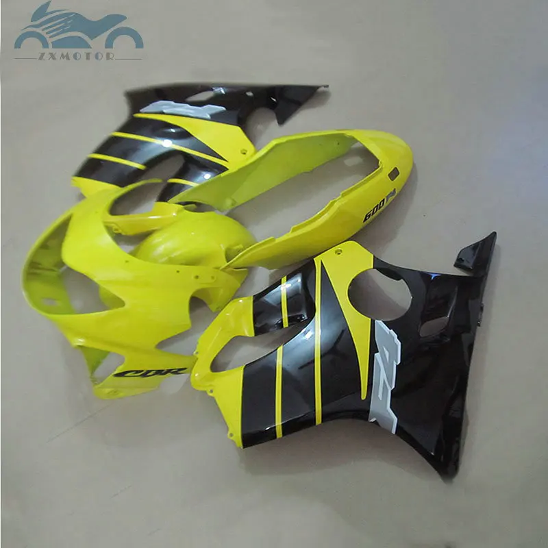 ABS пластиковый литье под давлением для HONDA CBR 600 F4 1999 2000 Желтый Черный 99 00 cbr600 f4