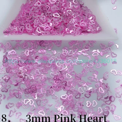 8)3mm Crystal Heart 25g3-5mm в виде звезды луны сердца форма сливы пайетки с блестками для лица/ногтей маникюр/Шитье/свадебные конфетти украшения аксессуар - Цвет: 8)3mm Crystal Heart