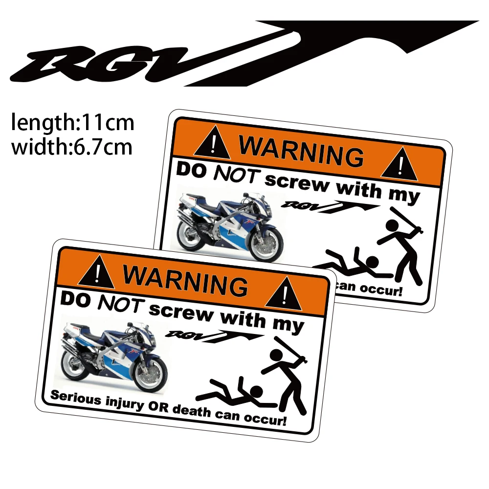 

KODASKIN Motorcycle Cheap Creative Warning Sticker Decal for Suzuki GRV250