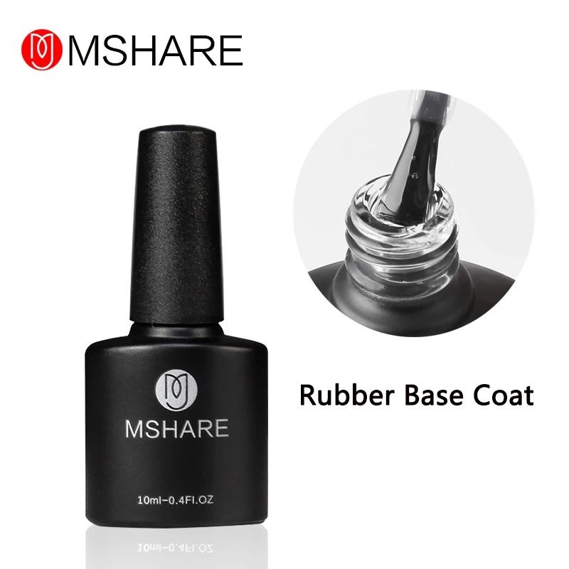 Rubber Base Mshare база и топ подкрепление гель долгое Уход за ногтями гель лак для ногтей крышка германия здоровья полимерного материала уф лак гель гель топ и база без липкого слоя липкий слой дегидратор лаки праймер для ногтей - Цвет: Rubber Base