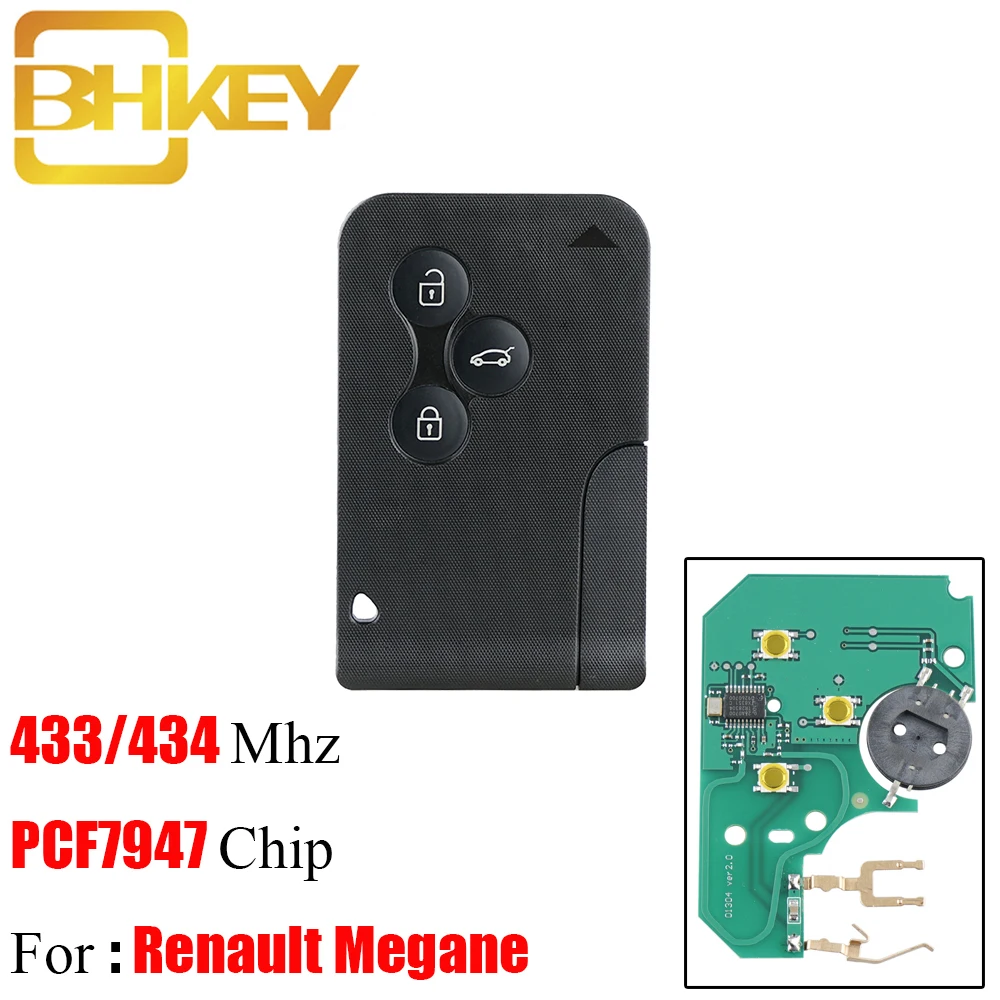 BHKEY 10 шт. * 3 кнопки 433 МГц PCF7947 чип с аварийной вставкой лезвие умный пульт