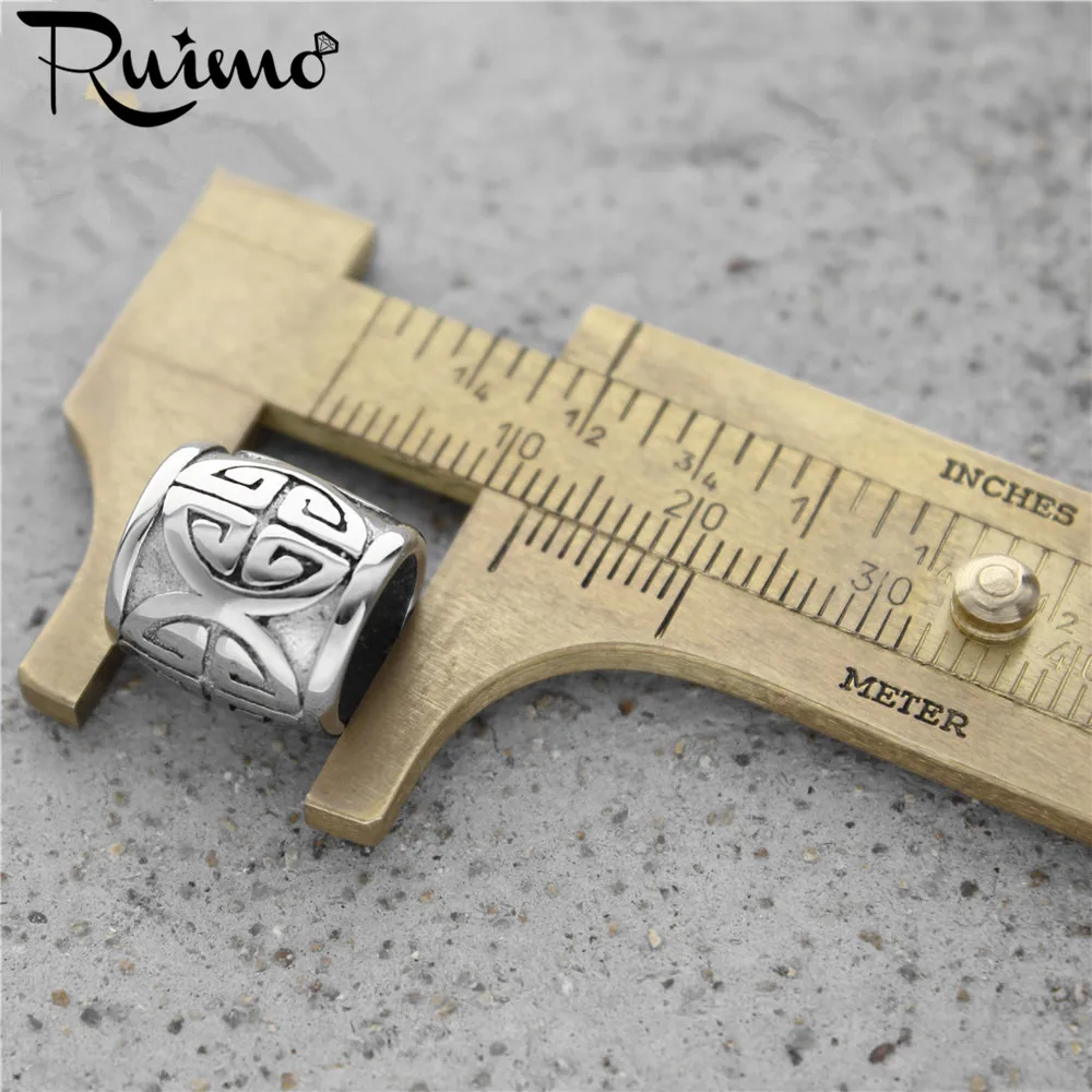 RUIMO из нержавеющей стали с большим отверстием тибетские длинные бусины большие