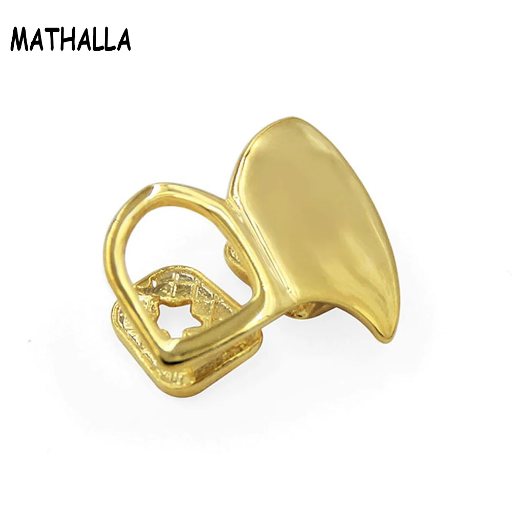 Ортопедические подтяжки MATHALLA в стиле хип хоп с двумя зубцами позолоченные желтые