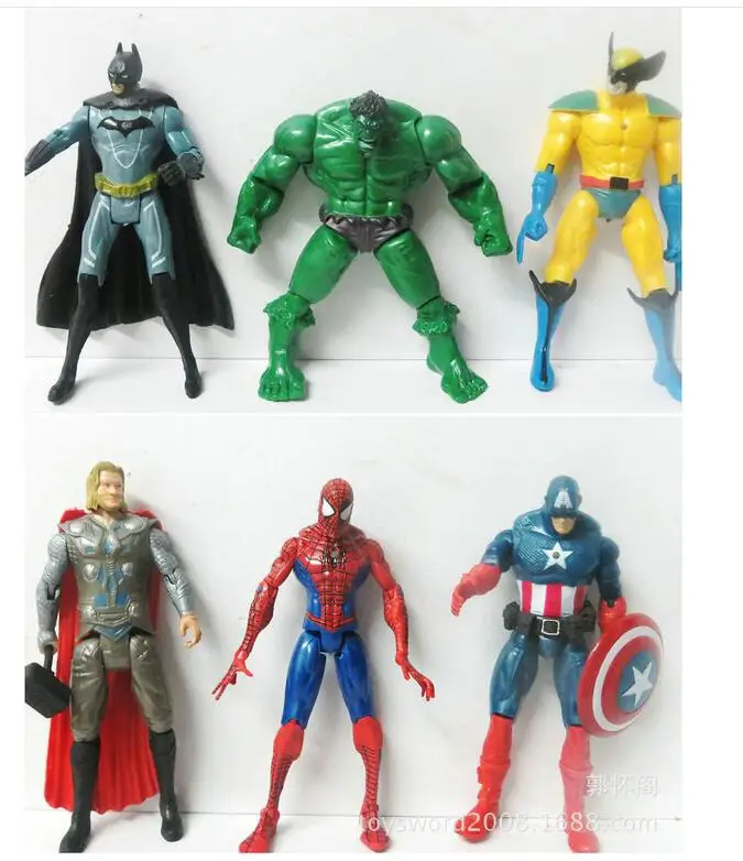 6 шт. в пункте этого мстители полный зеленый гигант человек паук бэтмен Железный