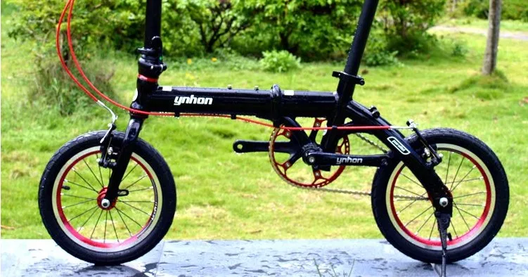 Matte Black 14 дюймов BMX Складная велосипедная Рама 6061 алюминиевый сплав V тормозные рамы с Передней Вилкой 74 мм Задняя рама 85 мм черный/красный/белый/серебристый - Цвет: Matte Black