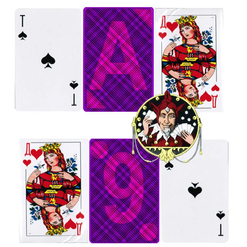 2 Decks Русские бумажные невидимые чернила трюк игральные карты для покера с светящимися маркировками для УФ контактных линз и солнцезащитных очков - Цвет: 2 Decks