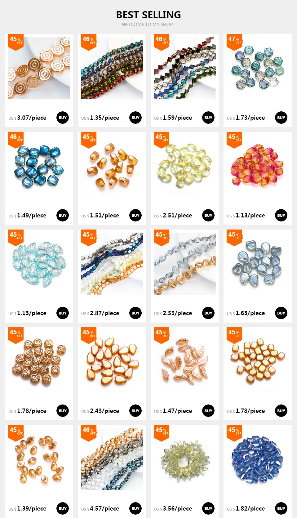 MEIBEADS, Кристальное стекло, четыре листа, форма цветка, распорка, красочные стеклянные бусины, аксессуары, подходит для браслета, сделай сам, изготовление ювелирных изделий EY5186