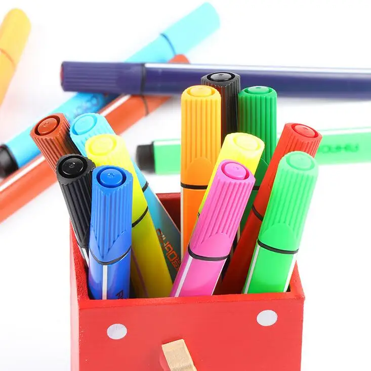 12 set/lot Watercolor Color Paint Pen Highlighters Promotional Markers Gift Stationery | Канцтовары для офиса и дома