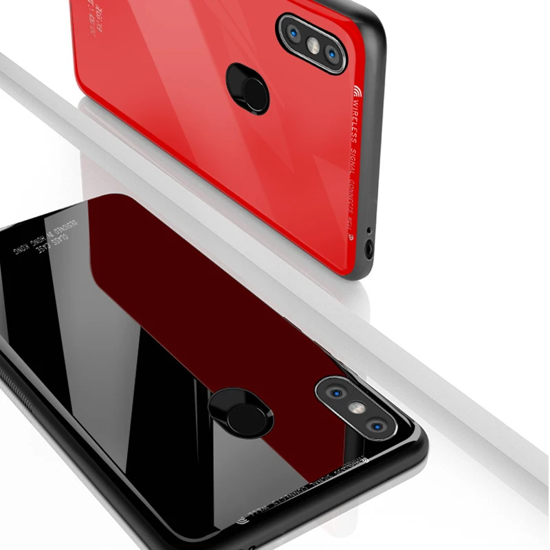 Чехол из закаленного стекла для Xiaomi Mi Max3 Mix2s Противоударная задняя крышка Redmi Note 5