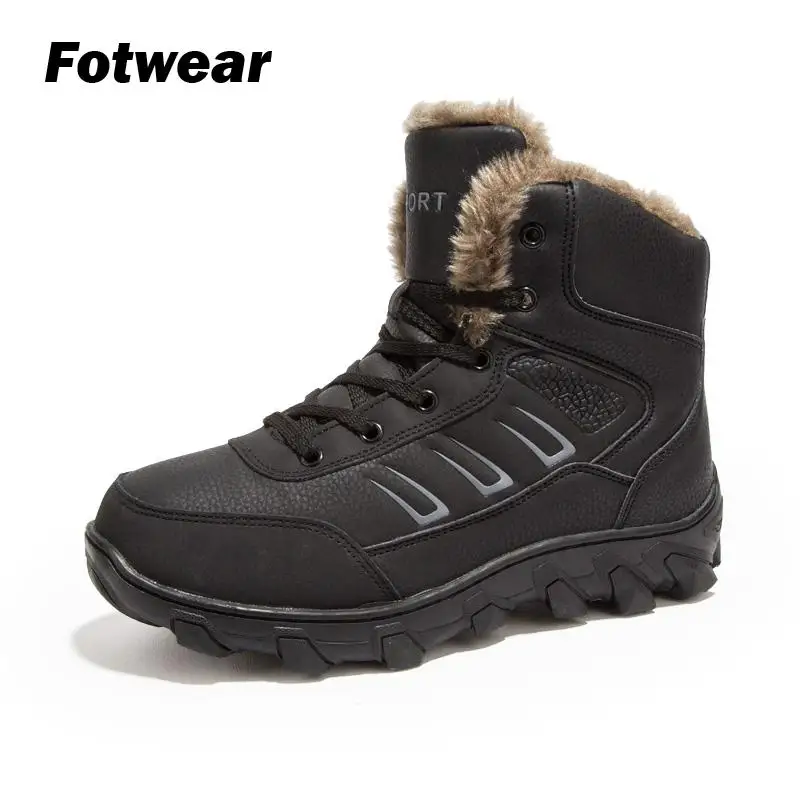 Fotwear/мужские зимние ботинки мужские уличные кожаные с традиционной системой