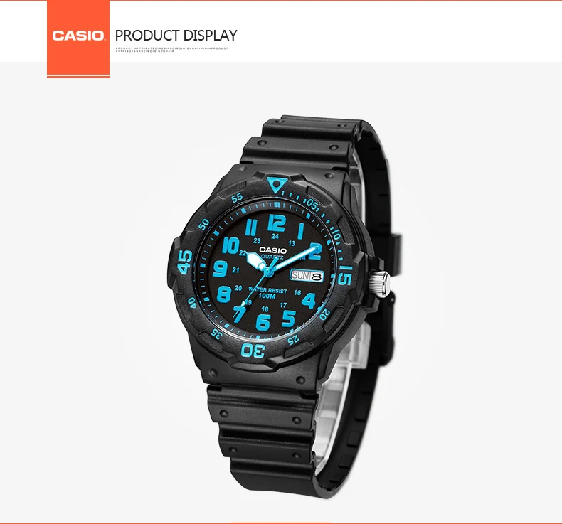 Casio Часы Топ Мода Спортивные кварцевые спортивные мужские наручные часы Мода часы люксовый бренд Relogio Masculino MRW-200H-2B