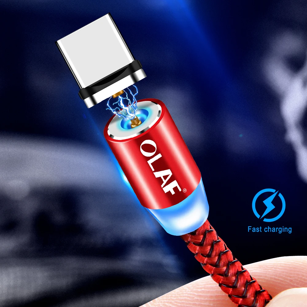Магнитный кабель Micro USB для быстрой зарядки, кабель usb type C, магнитный кабель для зарядки и передачи данных, шнур для iPhone X 7 8 samsung S9 Xiaomi