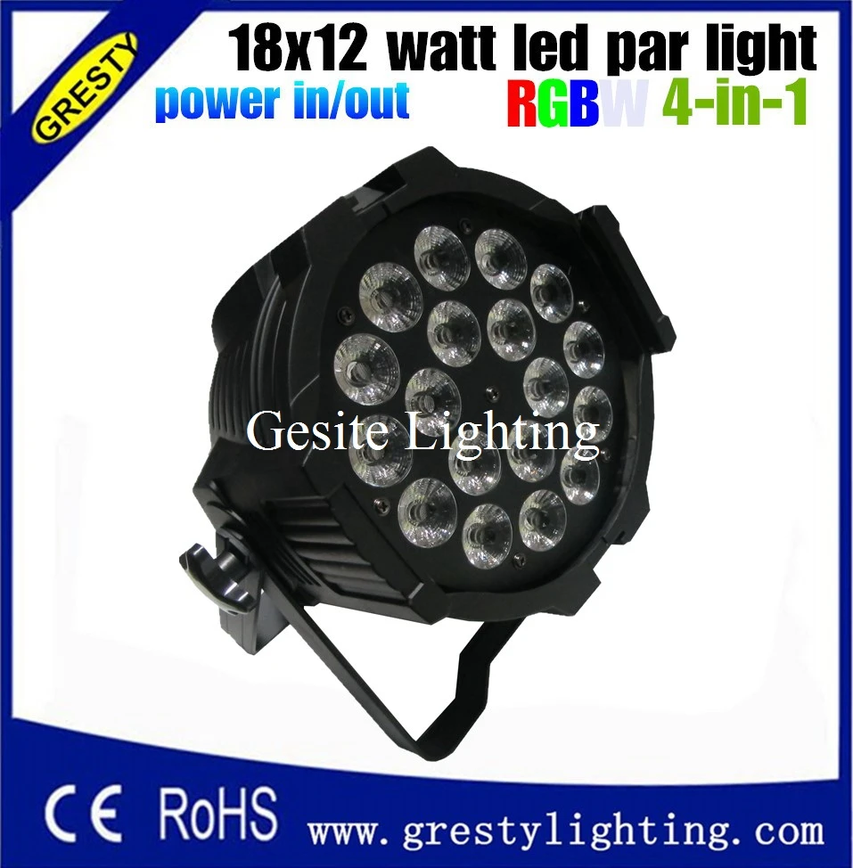 6 шт./партия светодиодный сценический прожектор DMX512 18x12 Вт|rgbw 4in1|led par lights dmx512led light |
