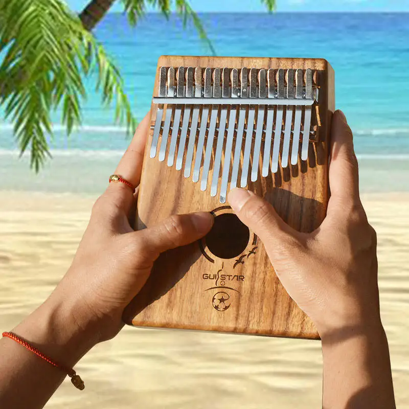 

17 Keys Tone Sandalwood Kalimba African Mbira Thumb Piano Finger Percussion Keyboard Musical Instruments