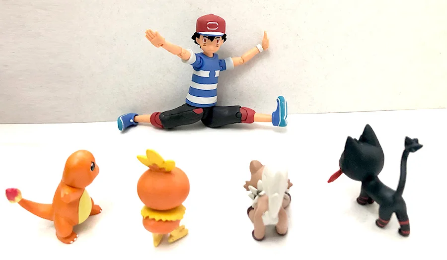 4 см оригинальные игрушки Fennekin Squirtle Charmander Froakie Pkchu Аниме Фигурки Коллекция Модель игрушки Кен Ху магазин pks