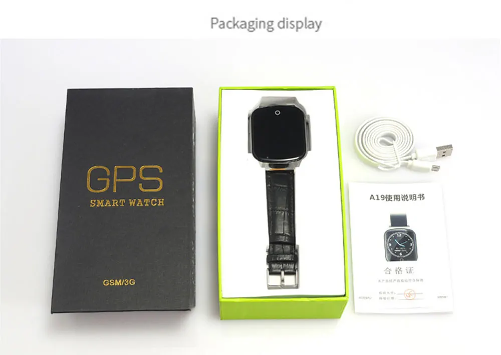 Смарт часы с сенсорным экраном и GPS трекером умный браслет Wi Fi LBS кнопкой SOS