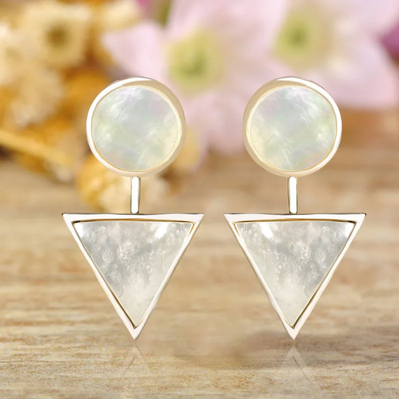 Женские Треугольные Серьги Blucome сережки подвески из металлического сплава