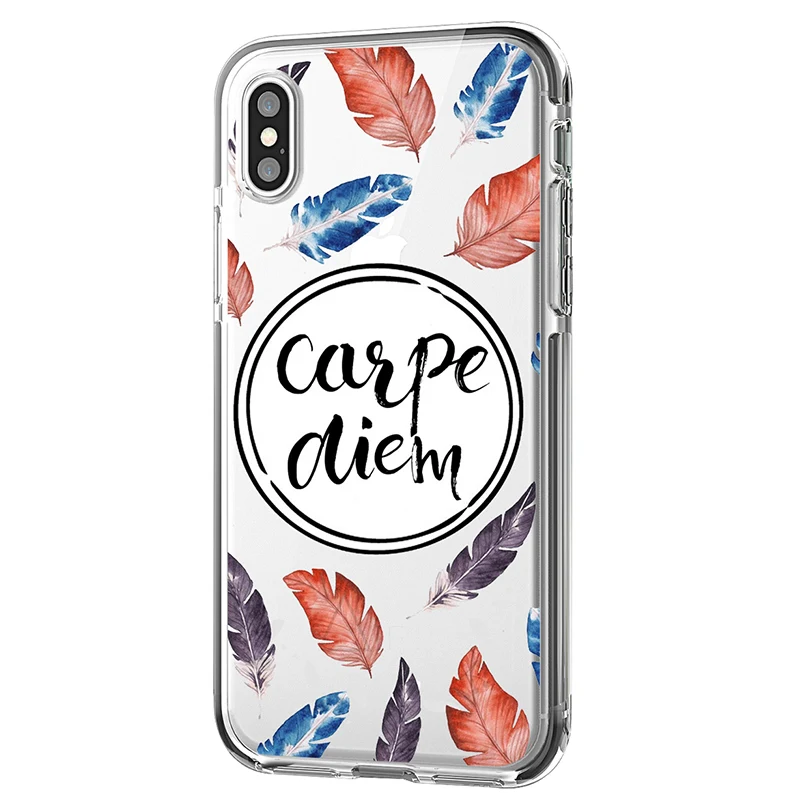Прекрасный Leaf Цветок Фрукты Перо pattern Мягкие tpu чехол для iPhone XS 6 6s 7 8 5 5S se X XR Max плюс