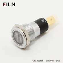 FILN FL1M-14FJ-1 12 В 24 в 110 В 220 В красный синий зеленый белый светодиодный металлический индикатор 14 мм сигнальный светильник