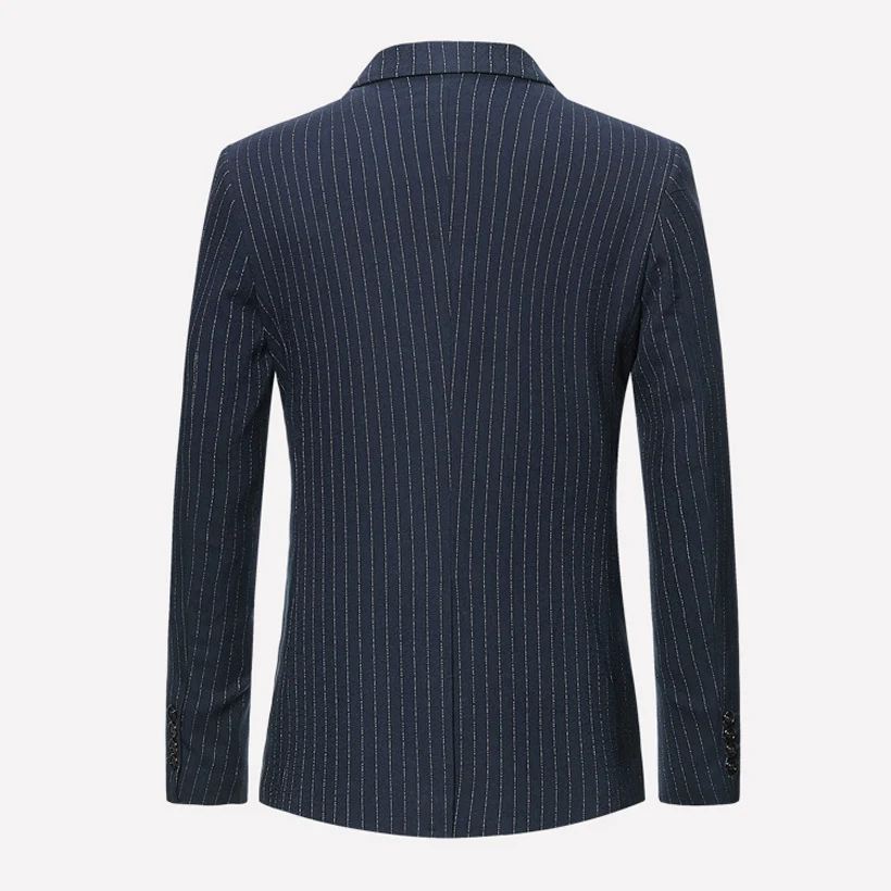 Новый костюм пиджак Slim Fit в клетку и полоску Для мужчин Блейзер высокого качества