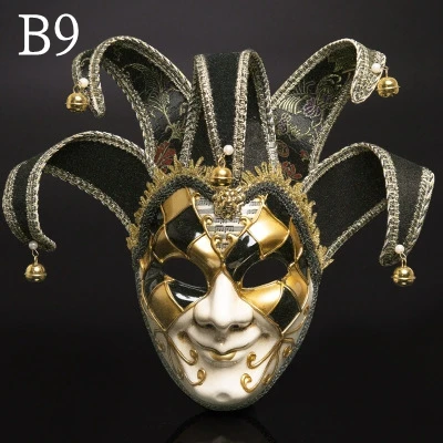 B9 GNHYLL Лидер продаж! Новая высококачественная Венецианская Маскарадная маска в европейском и американском стиле, маска клоуна на Хэллоуин, товары для шоу - Цвет: B9