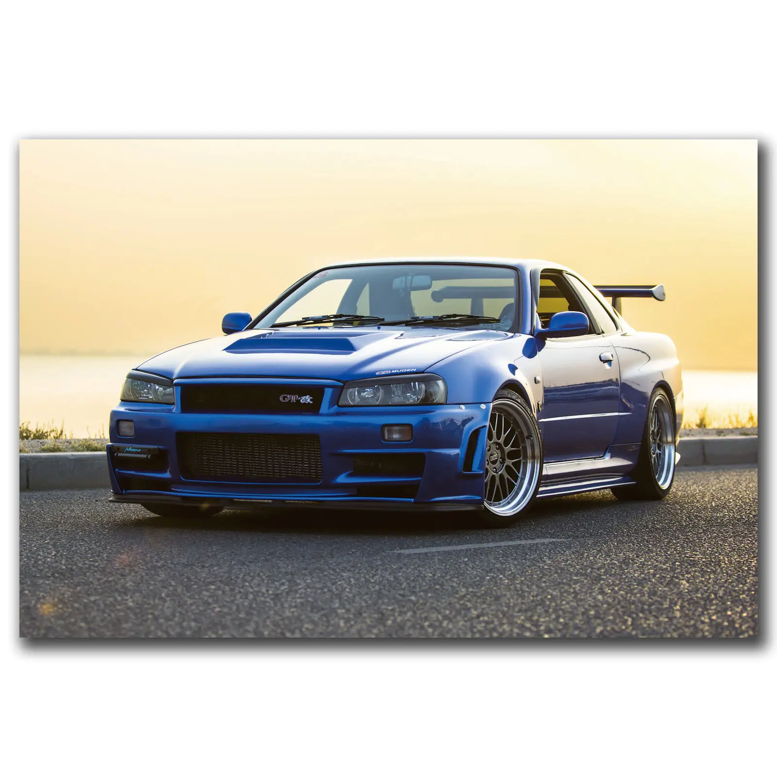 Q0688 Плакаты и принты Nissan Skyline R34 GT R GTR мышцы автомобиля Горячая продажа 12x18 24x36in