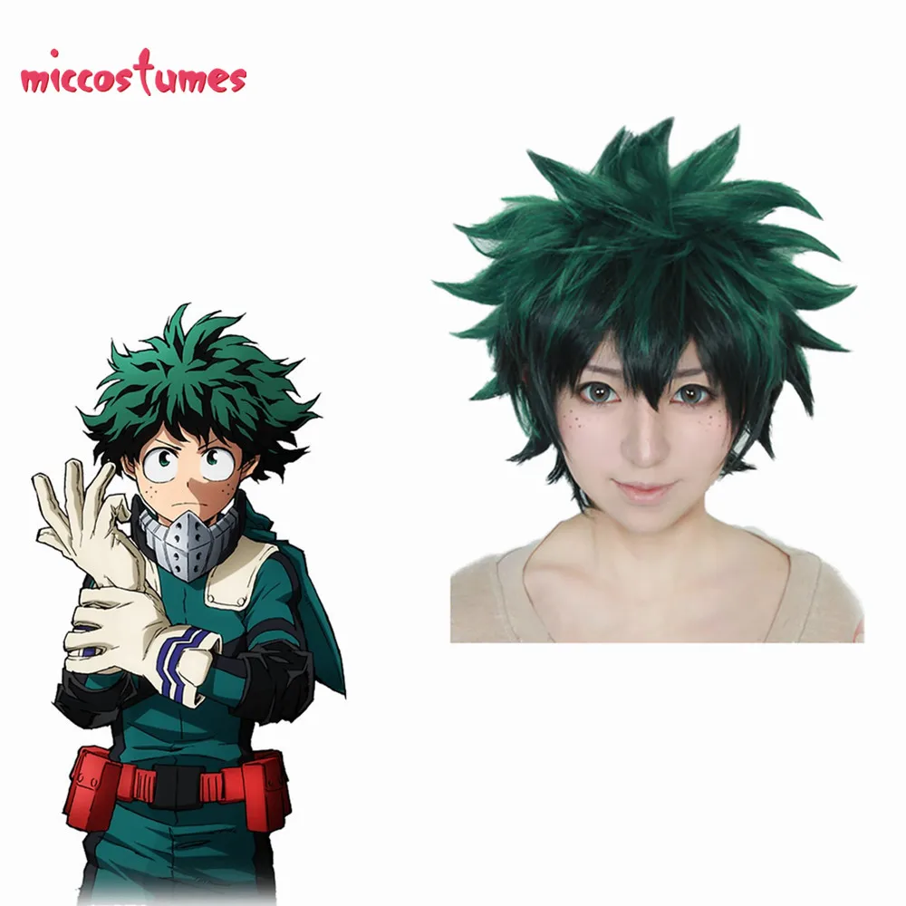 Мой Hero Academy Izuku Midoriya зеленый парик для косплея|Костюмы аниме| |