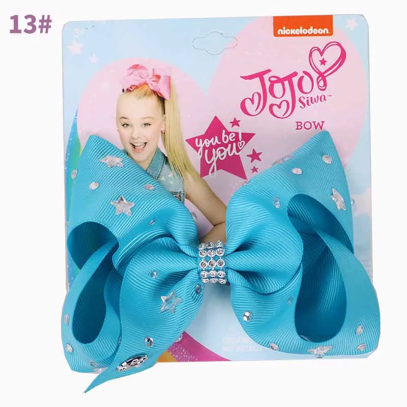 13 JOJO siwa волосы лук девичий аксессуар для волос продается Горячая бурение 5 дюймов Grosgrain Ribbonbow с Alligatorclip заколки для волос аксессуары для волос - Цвет: 13