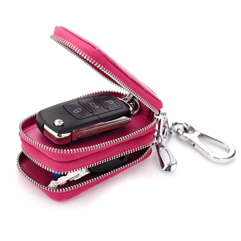 Электронный автомобильный мужской держатель для ключей из натуральной кожи 2