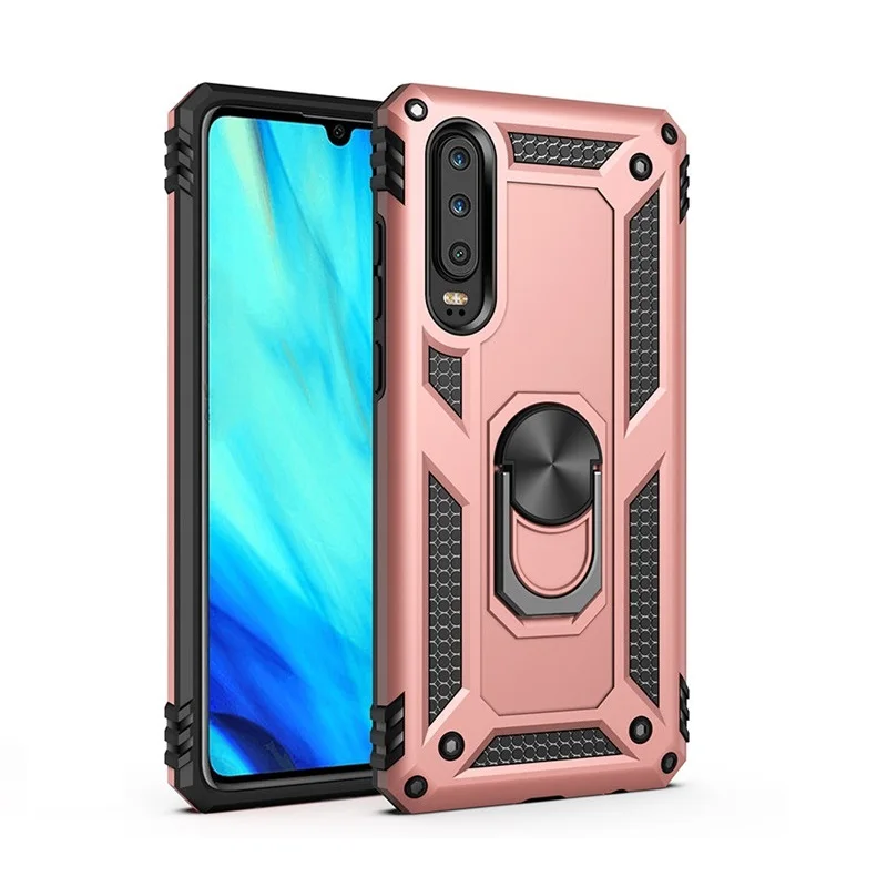 Rose Gold Phone Case Чехол для телефона huawei P30 Pro P Smart Nova 4e ударопрочный чехол с подставкой для huawei P20 Lite P30 Lite чехол для телефона - Цвет: Rose Gold Phone Case