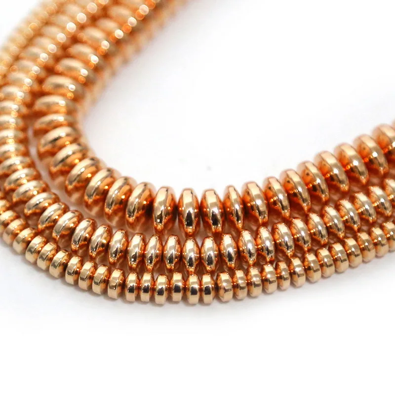 ААА натуральный камень гематит бусины Овальные свободные разделительные золото