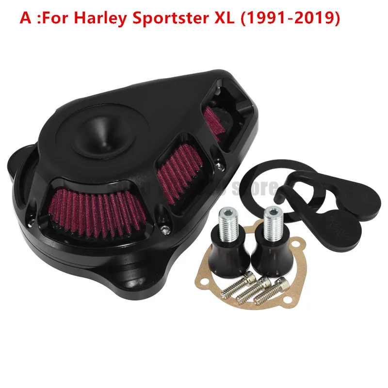 with logo Motorcycle Air Inflow Intake Filter For Harley Sportser XL 883 1200 04-19 Touring Street Road Glide 08-18 Dyna FXDLS Softail - Цвет: with logo