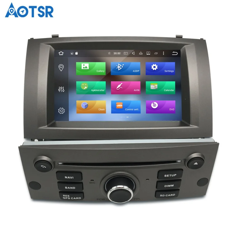 Автомобильный DVD CD плеер на Android 9 0 для Peugeot 407 2004 2010 автомобильный GPS навигатор