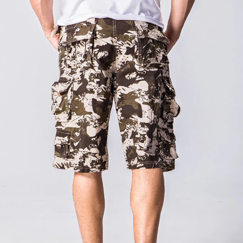 2017 новые летние камуфляжные мужские шорты с несколькими карманами повседневные