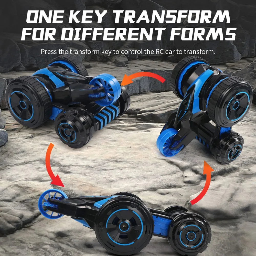 JJRC Q49 rc автомобиль Aikeer с одной кнопкой деформации флип крутой свет 360 градусов