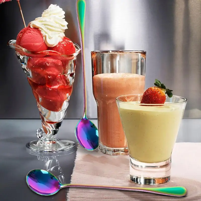 Ложка для чайного льда с длинной ручкой Коктейльные ложки перемешивания