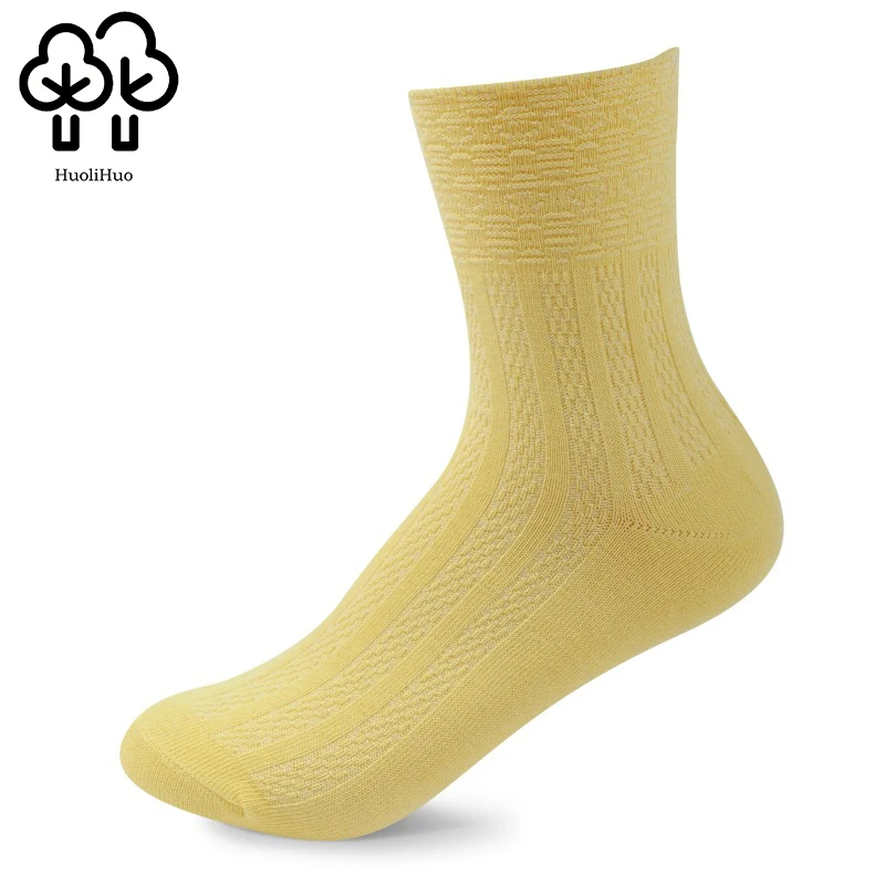 Новые модные женские Мягкие хлопковые носки одноцветные для женщин 5 пар/лот