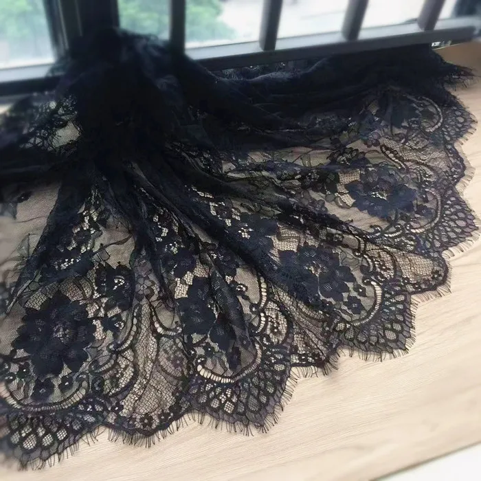 3 м/лот ресницы кружевная отделка цветок с белым и черным кружевом ткань сделай