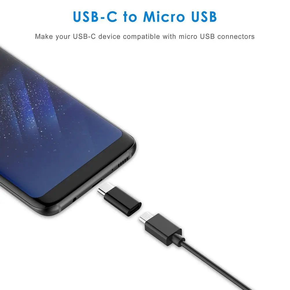 2 шт. USB Type-C адаптер Micro Female к 3 0 Type C Штекерный кабель конвертер разъем быстрая