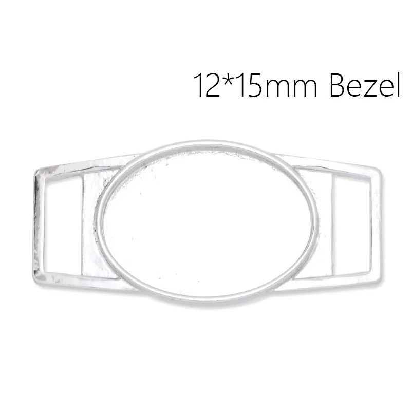 Пустые овальные шармы для шнурков с родиевым покрытием 12*15 мм или из Паракорда