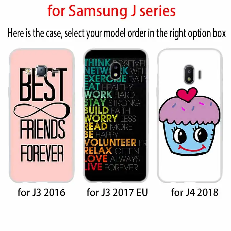 Чехол с надписью Best Friends Girl для телефона Samsung Galaxy j6 J8 J7 J5 J3 J4 Plus 2018 2017 2016 J610 Prime мягкий