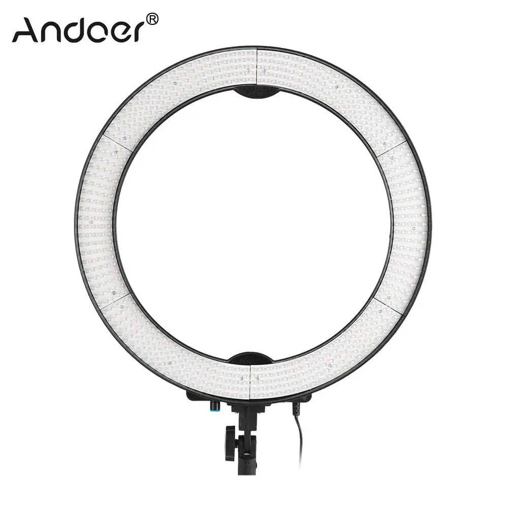 Светодиодный кольцевой светильник Andoer для фото-и видеосъемки 18 дюймов 36 Вт