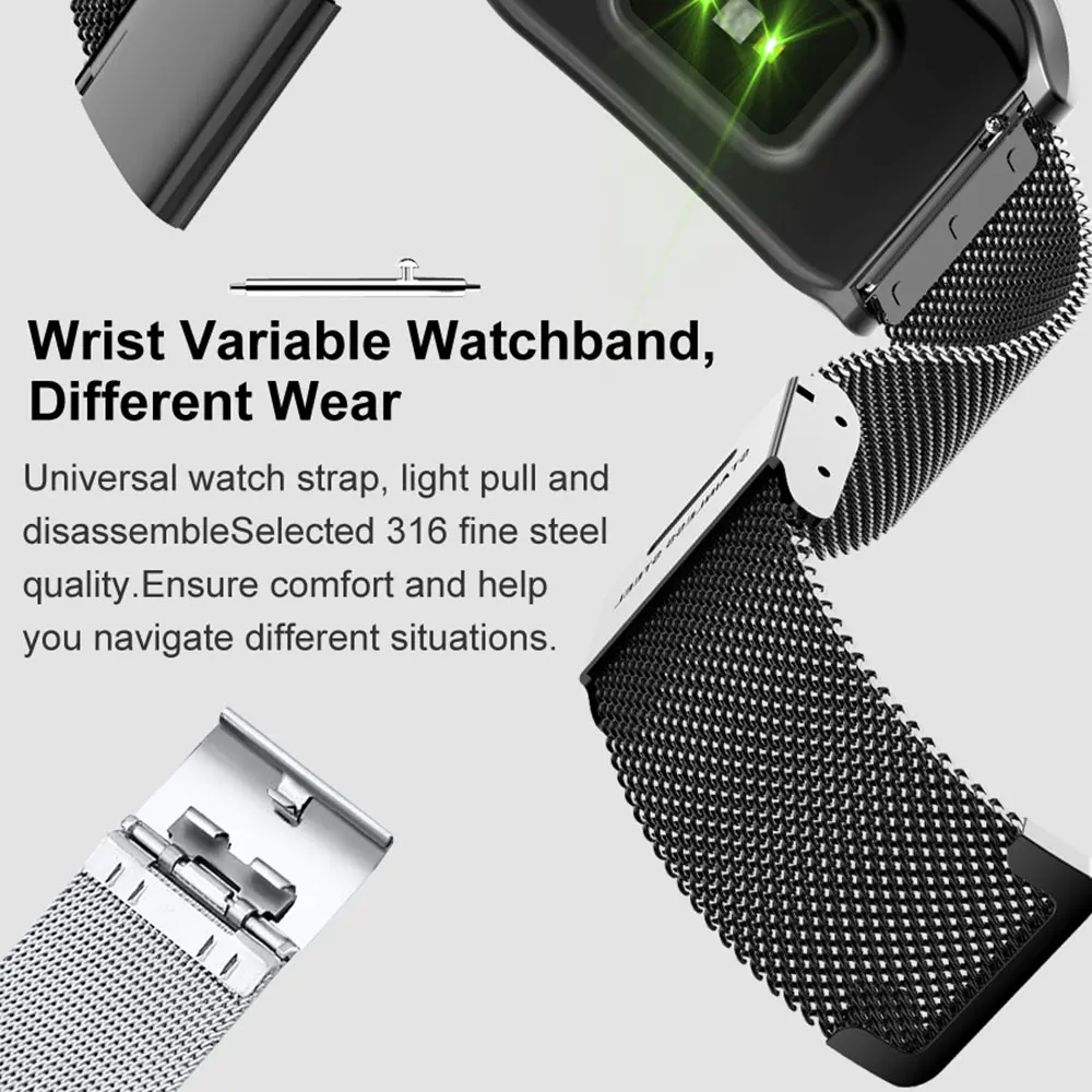 Модный Цветной экран Умные спортивные Смарт-часы Поддержка браслета кровяное