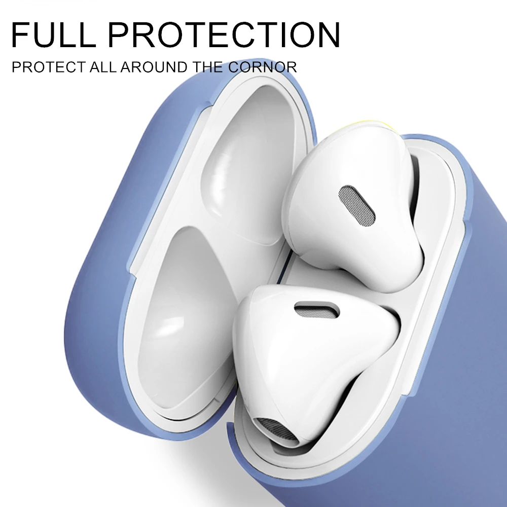 Чехол для наушников Apple AirPods 1 2 силиконовый чехол беспроводные наушники Air Pods Чехол защитный для AirPod Тонкий чехол