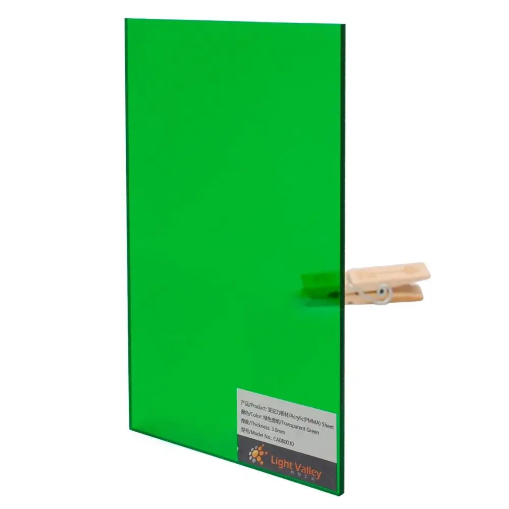 Grass Green Акриловые(ПММА) прозрачные/тонированные цветные листы 3,0 мм для ювелирных изделий, рукоделия, художественных работ, декорирования-18 цветов/доступны 3 размера - Цвет: Grass Green