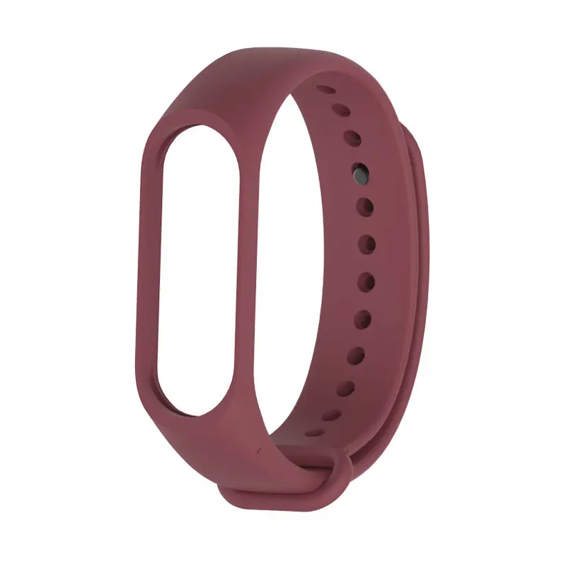 Wine Red Браслет mi jobs для Xiaomi mi Band 4 3 спортивный ремешок для часов Силиконовый ремешок для Xiaomi mi Band 3 аксессуары браслет mi band 3 - Цвет: Wine Red
