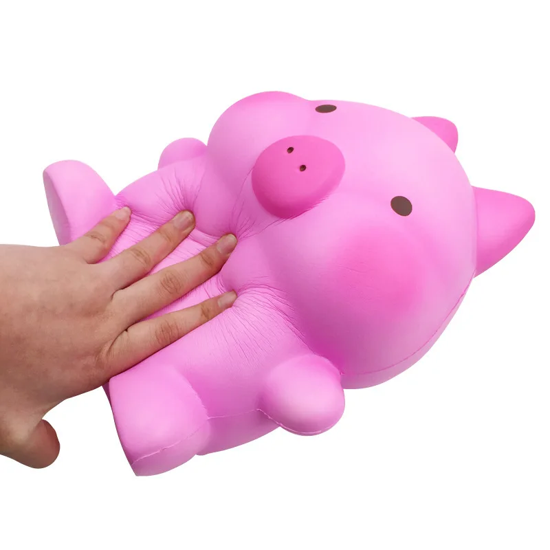 Антистресс игрушка Большой размер Kawaii сжимаемые розовые свинки Джамбо медленно